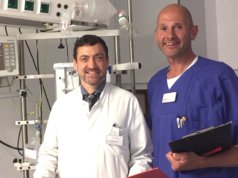 Freuen sich über die überregionale Zertifizierung der Stroke Unit: Prof. Dr. Marcel Dihné (li.), Chefarzt Neurologie der St. Lukas Klinik, und David Schott, Pflegerische Leitung Intensivstation /Stroke Unit der St. Lukas Klinik. (Foto: © Kplus Gruppe)