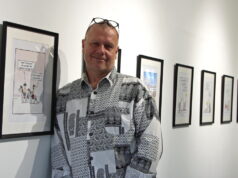 Die Ausstellung „Es ist nicht das, wonach es aussieht – Cartoons aus dem Krisengebiet“ von Marcus Gottfried ist noch bis zum 5. Februar in der Galerie SK zu sehen. (Foto: © Sandra Grünwald)