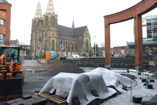 Derzeit wird der Mühlenplatz umgebaut. Die Arbeiten sind inzwischen gut vorangeschritten. (Archivfoto: © Bastian Glumm)