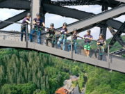 Seit dem 1. August 2021 empfängt der Brückensteig Müngsten Besucherinnen und Besucher in geführten Touren. (Foto: © Deepwood GmbH)