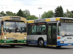 Zum Tag der offenen Tür ludt das Obus-Museum am Wochenende in den SWS-Betriebshof an der Weidenstraße ein. Zu sehen gab es etliche Schmuckstücke. (Foto: © Tim Oelbermann)