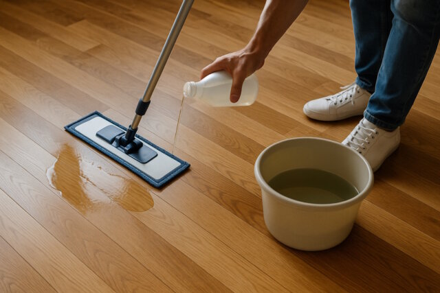 parkettboden-pflege Parkettböden pflegen ist einfacher als gedacht! Entdecken Sie Tipps für die richtige Pflege Ihres Parketts. (Bild: Open AI)