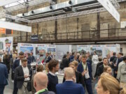 Gemeinschaftsstand des „Bergisches Städtedreieck – Wuppertal, Remscheid, Solingen“ in Kooperation mit der Bergischen Struktur- und Wirtschaftsförderungsgesellschaft auf der polis Convention in Düsseldorf. (Foto: © Simon Wierzba / Bergische Gesellschaft)
