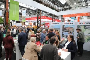 Der Messeauftritt erfolgte im Rahmen eines Gemeinschaftsstands des Bergischen Städtedreiecks mit Vertretern aus Solingen, Remscheid und Wuppertal. (Foto: © Bastian Glumm)
