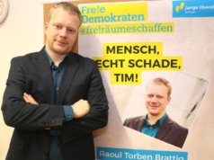 Raoul Brattig möchte Solinger Oberbürgermeister werden, der 27-jährige Solinger tritt nächtes Jahr bei den Wahlen für die FDP an. (Foto: © Bastian Glumm)