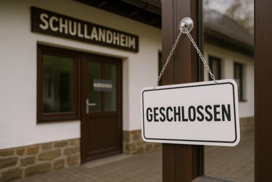 Das Schullandheim Westerburg schließt. Der Schullandheimverein Solingen e.V. hat auf einer außerordentlichen Sitzung beschlossen, den Betrieb des Hauses zum 31. Juli 2026 einzustellen. (Symbolbild: Open AI)