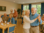 Die "Helfenden Schirme" laden am 6. September zum ersten Senioren-Abend ein – mit Musik, Kuchen und Gemeinschaft. Einmal im Monat! (Bild: Open AI)