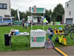 : Am vergangenen Sonntag fand an der Korkenziehertrasse im Südpark wieder eine Aktion der Verkehrswacht Solingen zum Thema sicheres Radfahren statt. (Foto: © Martina Hörle)