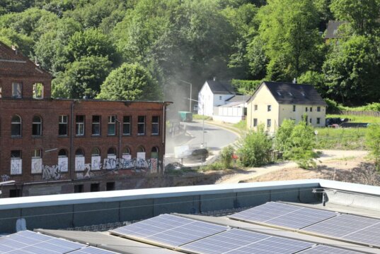 Der Bereich an der Straße Stöcken bildet künftig die zentrale Anbindung des Change.Campus. Mit dem Bau der neuen Erschließungsstraße startet die nächste Entwicklungsphase auf dem ehemaligen Rasspe-Areal. (Foto: © Bastian Glumm)