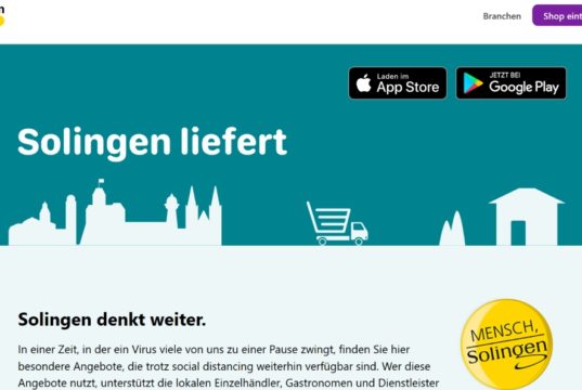 Verbraucher finden auf der neuen Plattform solingen-liefert.de besondere Angebote, die trotz "social distancing" weiterhin verfügbar sind. (© Wirtschaftsförderung Solingen)