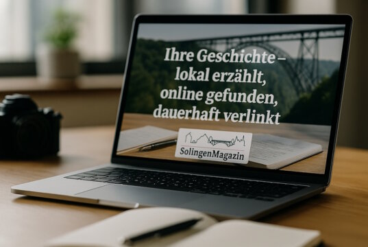 Redaktioneller Beitrag statt Anzeige: günstiger, glaubwürdiger und dauerhaft sichtbar im SolingenMagazin – jetzt mit Backlink. (Bild: Open AI)