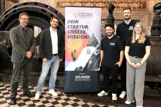 Am Mittwoch fand im Gründer- und Technologiezentrum die Startup UnKonferenz statt: v.l. Daniel Wieneke, Paul Höller, Phil Derichs, Marius Borkenhagen und Franziska Schurr. (Foto: © Bastian Glumm)