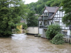 Wassermassen haben in der vergangenen Woche Unterburg verwüstet. Die Feuerwehr konnte am Montag ihren Einsatz dort abschließen. (Foto: © Bastian Glumm)