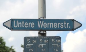 Die Untere Wernerstraße wird am am 29. Mai von 17 bis voraussichtlich 19.30 Uhr und von 22.30 bis voraussichtlich Mitternacht voll gesperrt werden. (Foto: © Bastian Glumm)