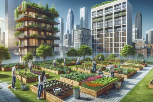 Urban Gardening hat sich in den letzten Jahren zu einem regelrechten Trend entwickelt. Inmitten dichter Bebauung verwandeln engagierte Stadtbewohner Balkone, Hinterhöfe und sogar Fensterbänke in blühende Miniaturgärten. (Bild OpenAI)