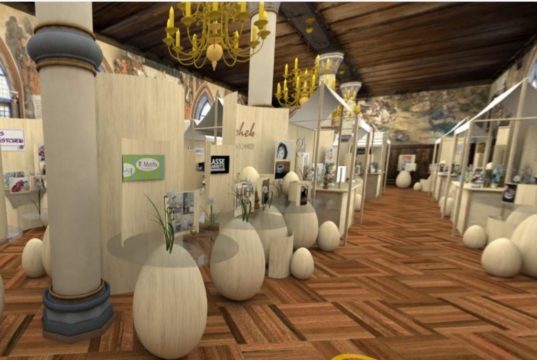 Auch zu Ostern bietet Schloss Burg einen virtuellen Markt an, der im Internet bis zum 31. März angeklickt werden kann. (Screenshot: Ostermarkt Schloss Burg)