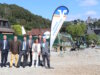 Die Verantwortlichen der Volksbank im Bergischen Land und der Stadt Solingen trafen sich jetzt an der Hasencleverstraße in Unterburg und gaben den Startschuss für den Neubau der Kita Burg. (Foto: © Bastian Glumm)