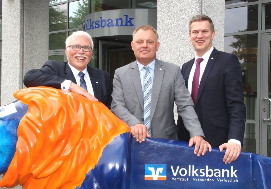 Die Vorstände der Volksbank im Bergischen Land (v.li.) Lutz Uwe Magney, Andreas Otto und Hardy Burdach. (Foto: © Bastian Glumm)