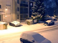 Der Winter mag in Solingen nicht aufgeben. Am Abend kam es zu neuen Schneefällen und auch in der Nacht auf Samstag wird mit weiteren Niederschlägen und Schnee gerechnet. Der Deutsche Wetterdienst hat zudem eine Warnung für Sturmböen ausgegeben. (Foto: B. Glumm)